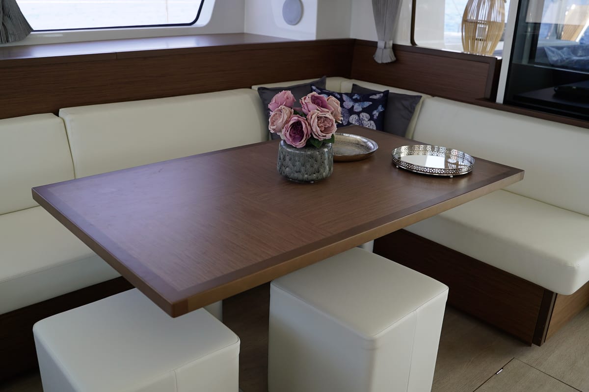Salon of Blue Velvet, a Lagoon 52 F catamaran at Municipal Unit of Lefkada, Greece