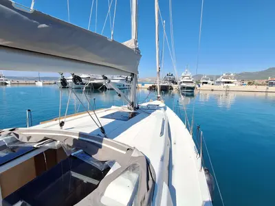 Sunny Day, a Hanse Yachts Hanse 388 sailboat at Grad Kaštela, Croatia