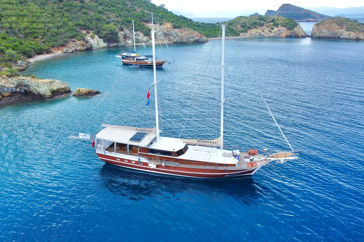 Bluefest, a Gulet Gulet sailboat at Fethiye, Turkey