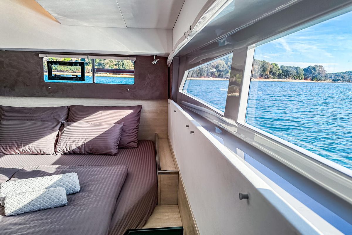 Cabin on Solaia, a Leopard 50 catamaran at Općina Sukošan, Croatia
