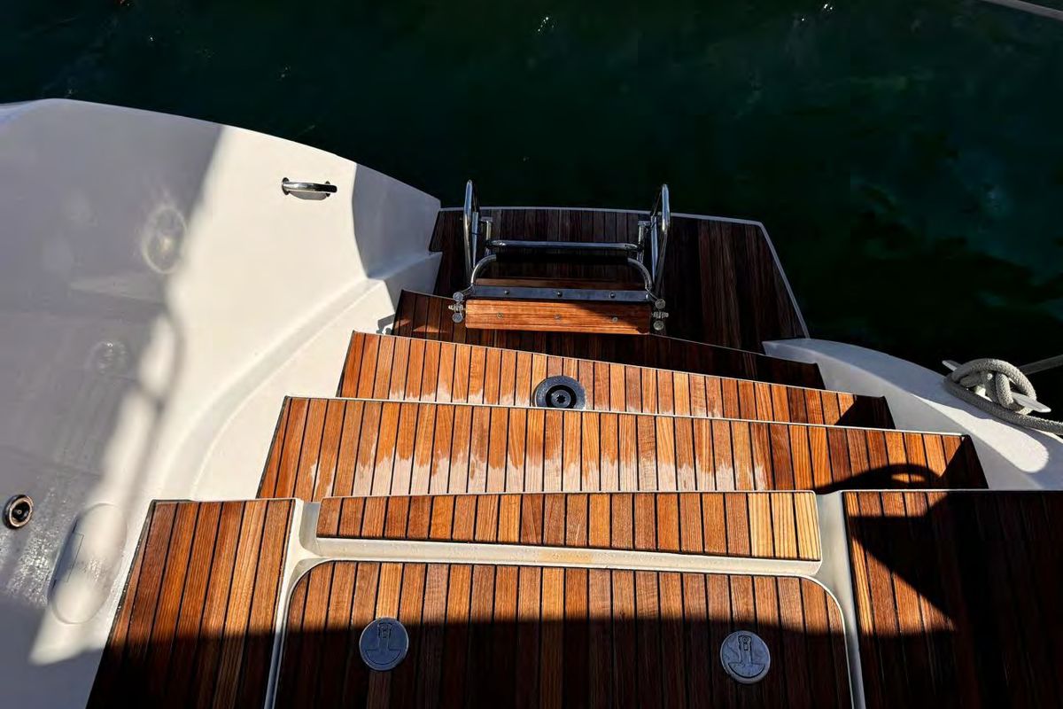Deck of MADININA, a Lagoon 52F catamaran at Lavreotiki Municipal Unit, Greece