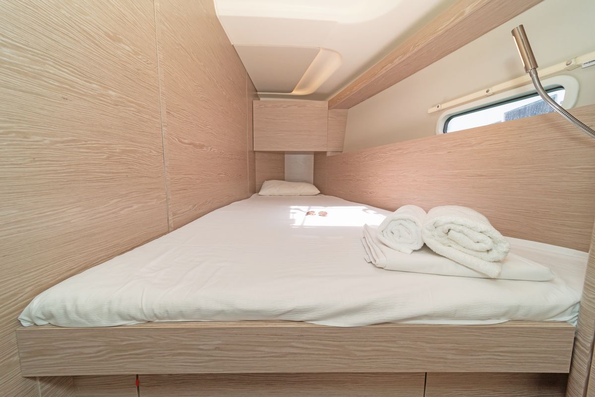 Cabin on Triton, a Hanse Yachts Hanse 458 sailboat at Municipal Unit of Rhodes, Greece