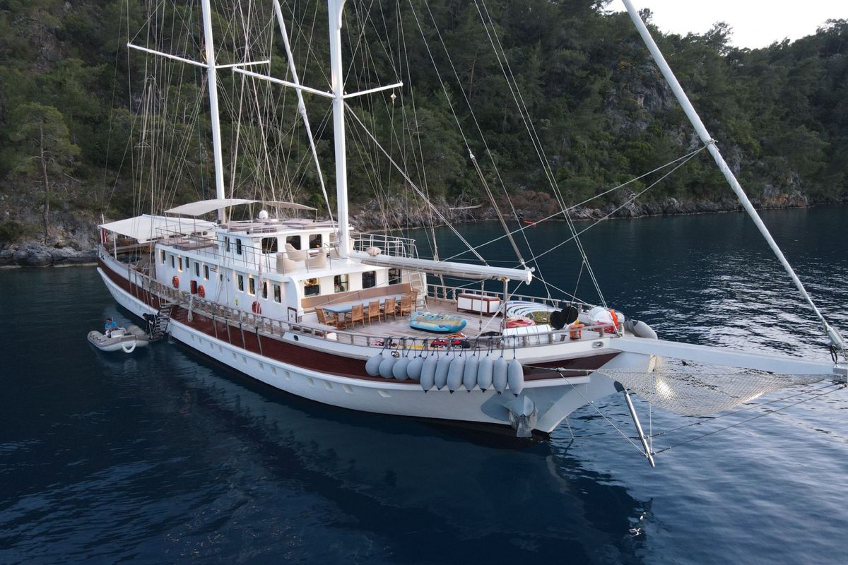Exterior view of Tersane 8, a Gulet Gulet gulet at Fethiye, Turkey