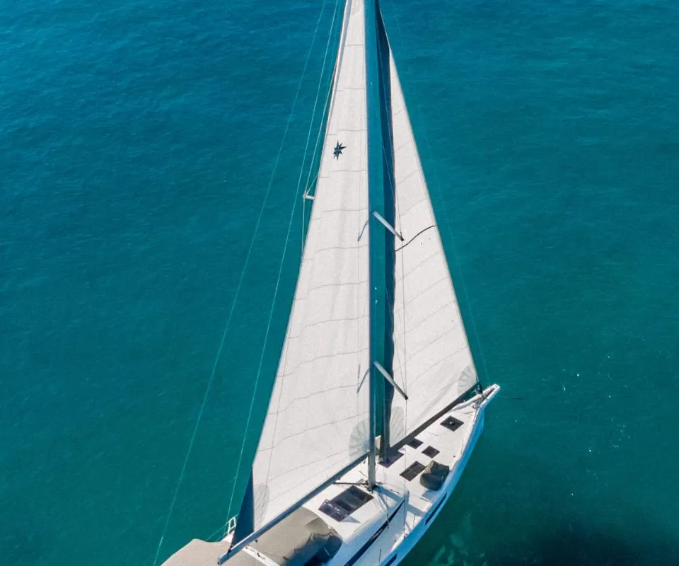 Exterior view of Euphoria, a Jeanneau 60 sailboat at Municipal Unit of Nea Peramos, Greece