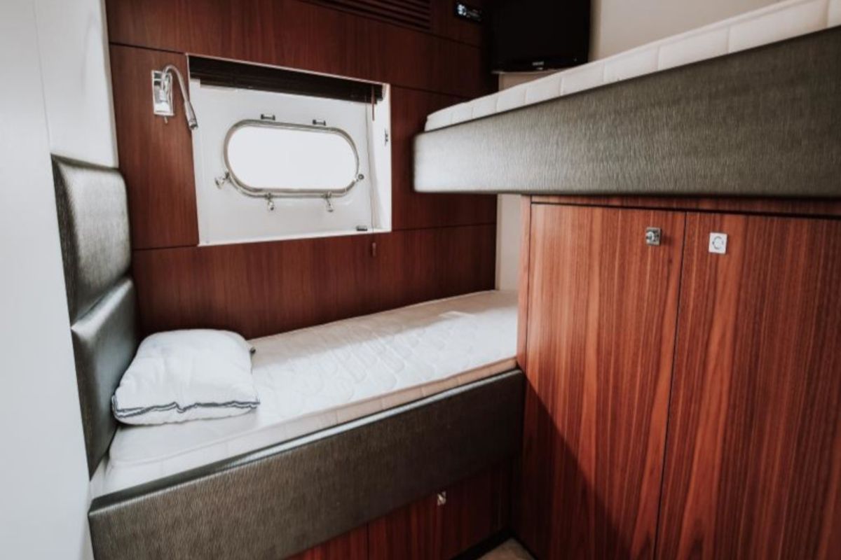 Cabin on Marita, a Sunseeker 64 yacht at Seget Donji, Croatia