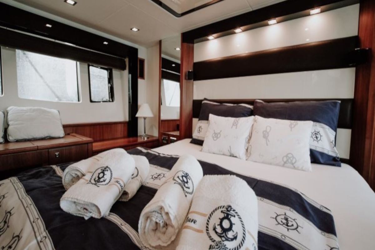 Cabin on Marita, a Sunseeker 64 yacht at Seget Donji, Croatia