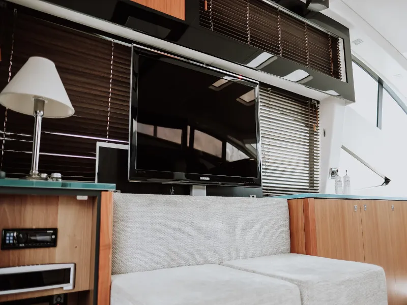 Salon of Marita, a Sunseeker 64 yacht at Seget Donji, Croatia