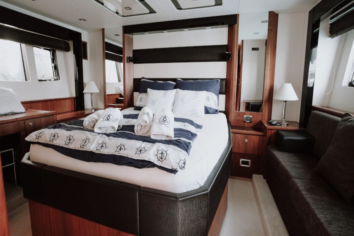 Cabin on Marita, a Sunseeker 64 yacht at Seget Donji, Croatia
