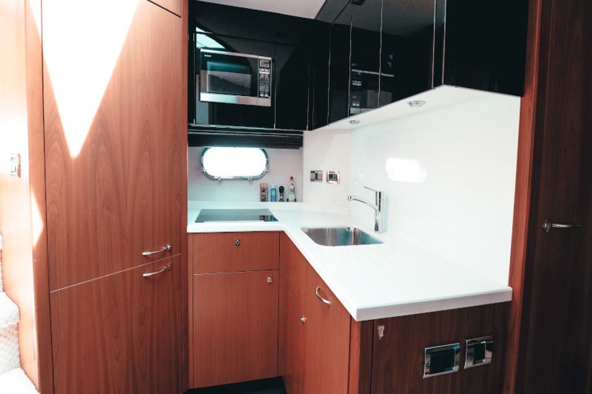 Galley of Marita, a Sunseeker 64 yacht at Seget Donji, Croatia