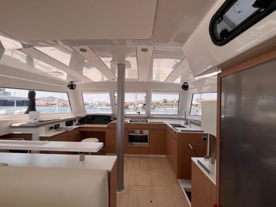 Galley of Wiseas, a Bali Catspace catamaran at Volos Municipality, Greece