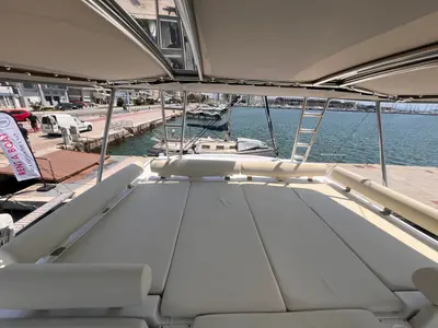 Deck of Wiseas, a Bali Catspace catamaran at Volos Municipality, Greece