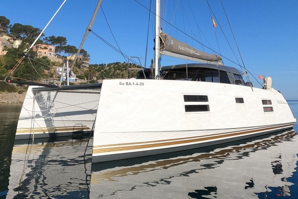 Exterior view of ORION, a Nautitech 40 Open catamaran at Grad Pula, Croatia