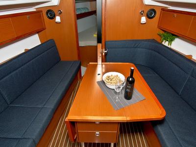 Salon of Lilith, a Bavaria Cruiser 34 sailboat at Split, Croatia