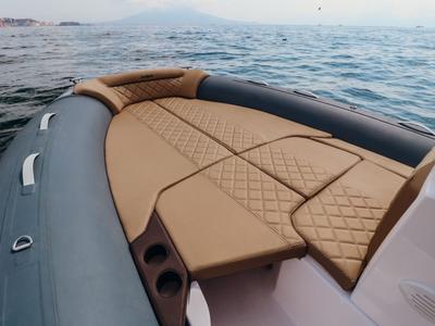Deck of Salpa, a Salpa Soleil 18 motorboat at Grad Vodice, Croatia