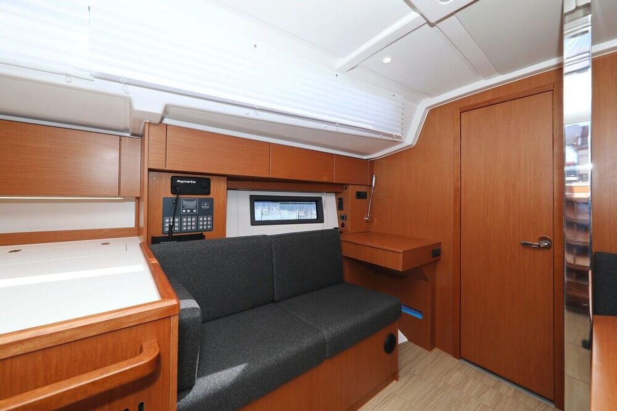 Salon of Blue Note, a Bavaria C38 sailboat at Grad Biograd na Moru, Croatia