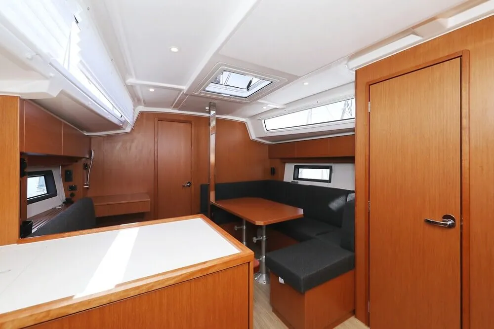 Salon of Blue Note, a Bavaria C38 sailboat at Grad Biograd na Moru, Croatia