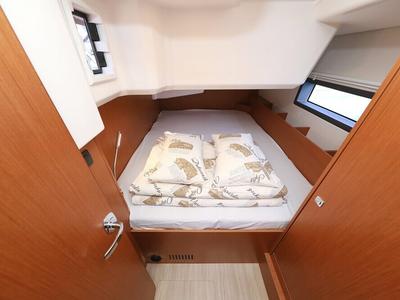 Cabin on Blue Note, a Bavaria C38 sailboat at Grad Biograd na Moru, Croatia