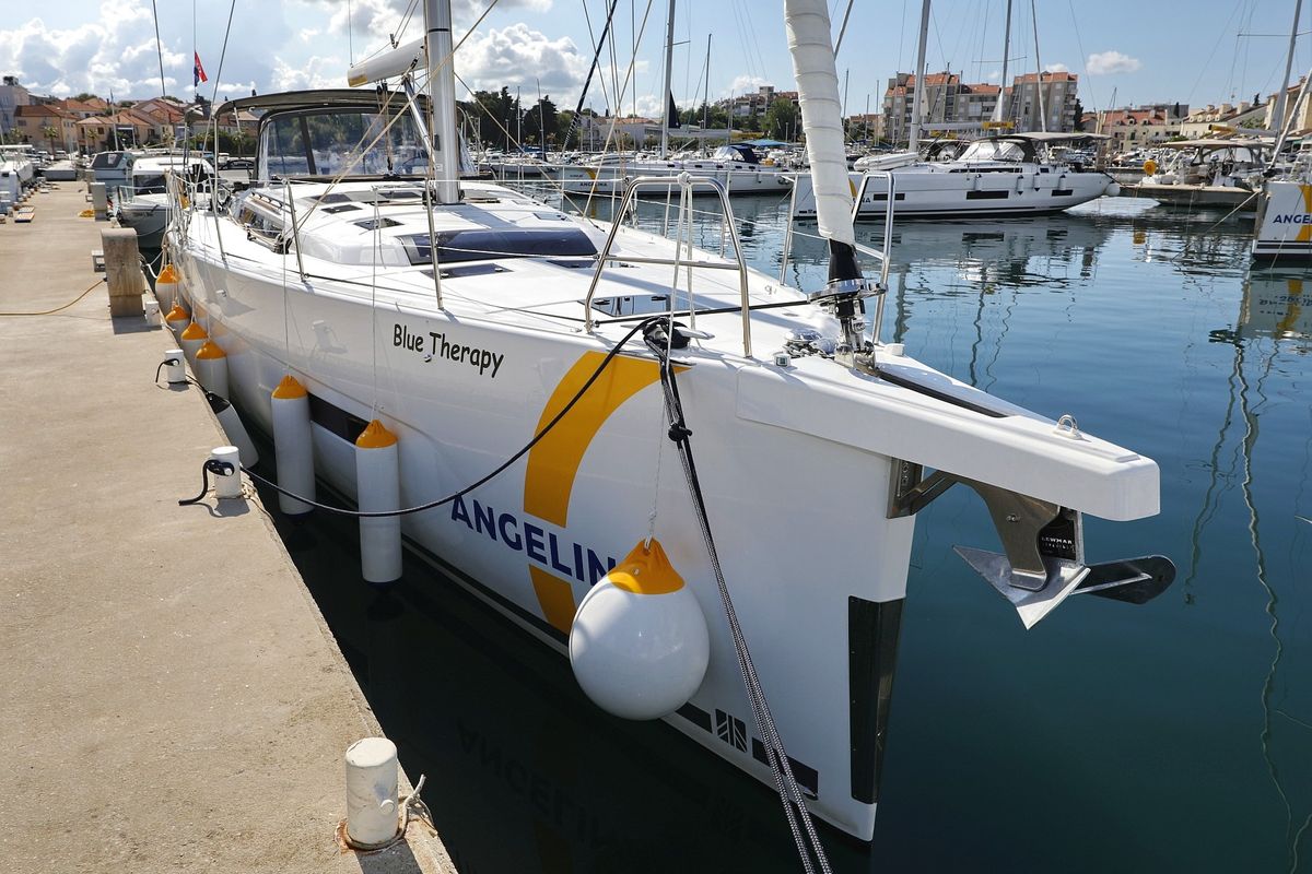 Exterior view of Blue Therapy, a Dufour 530 sailboat at Grad Biograd na Moru, Croatia