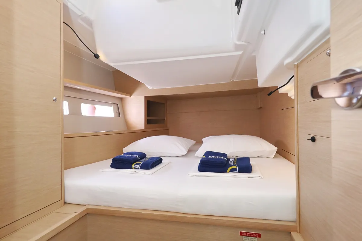 Cabin on Blue Therapy, a Dufour 530 sailboat at Grad Biograd na Moru, Croatia