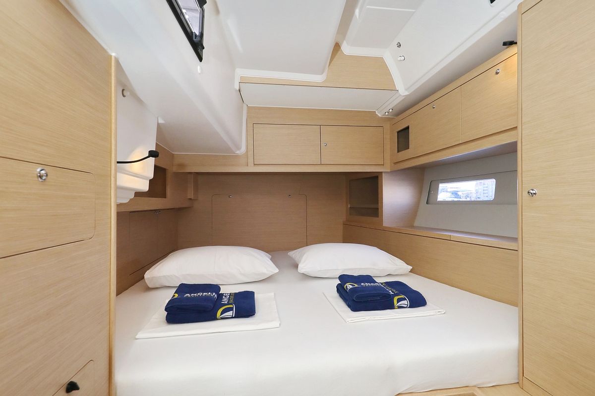 Cabin on Blue Therapy, a Dufour 530 sailboat at Grad Biograd na Moru, Croatia