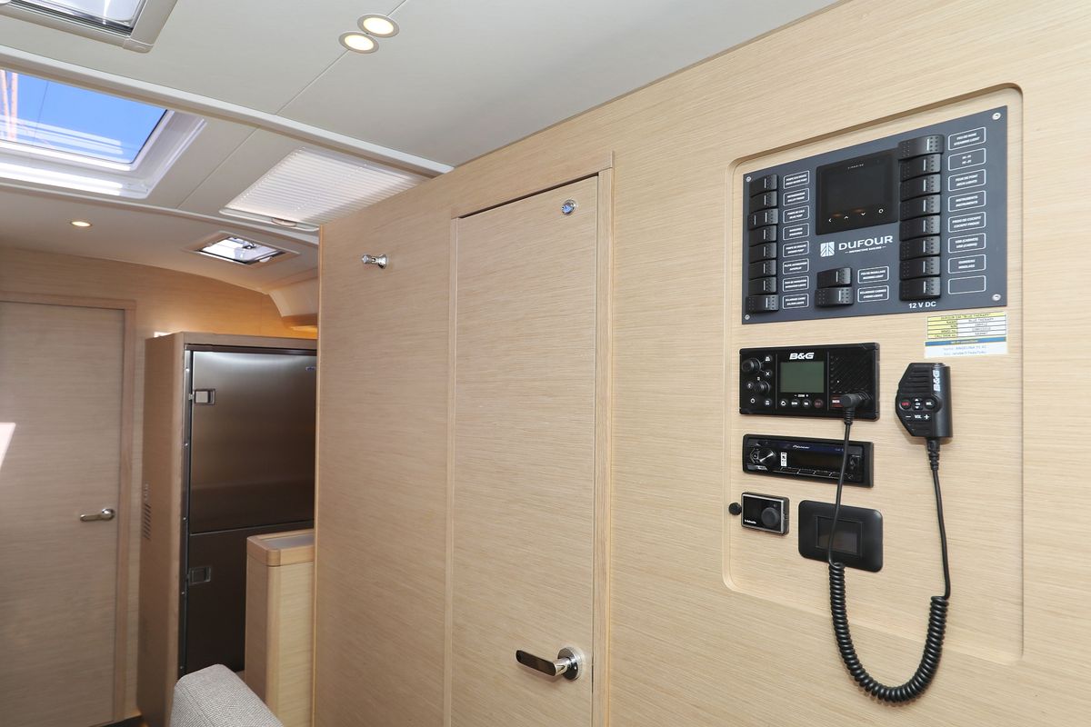 Salon of Blue Therapy, a Dufour 530 sailboat at Grad Biograd na Moru, Croatia