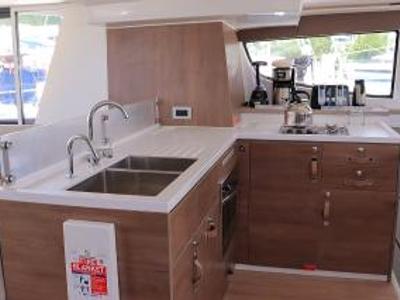 Galley of Still Wandering, a Bali 4.6 catamaran at Road Town, British Virgin Islands