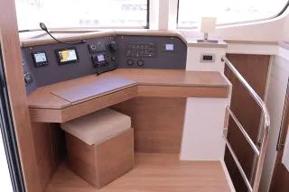Cockpit of Still Wandering, a Bali 4.6 catamaran at Road Town, British Virgin Islands