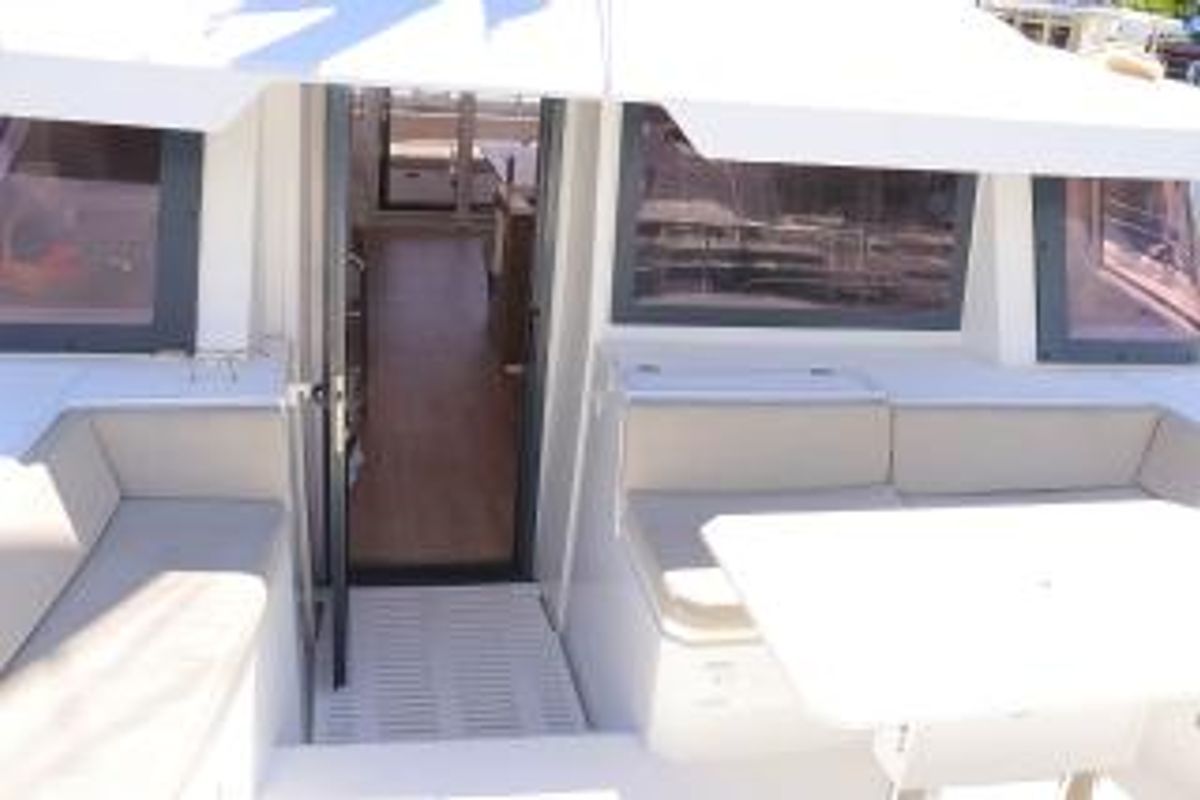 Deck of Still Wandering, a Bali 4.6 catamaran at Road Town, British Virgin Islands
