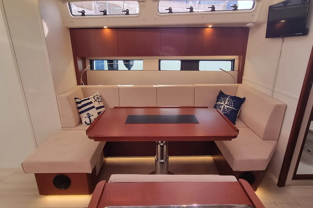 Salon of Fibi, a Hanse Yachts Hanse 460 sailboat at Grad Pula, Croatia