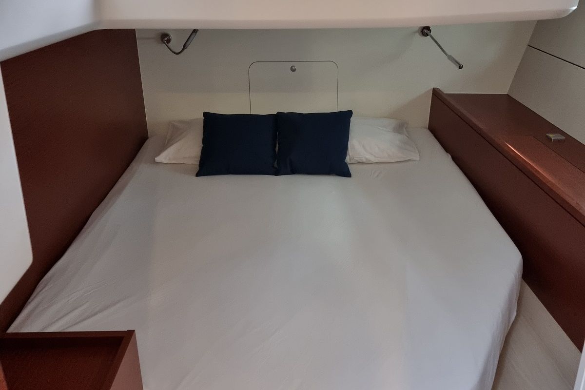 Cabin on Fibi, a Hanse Yachts Hanse 460 sailboat at Grad Pula, Croatia