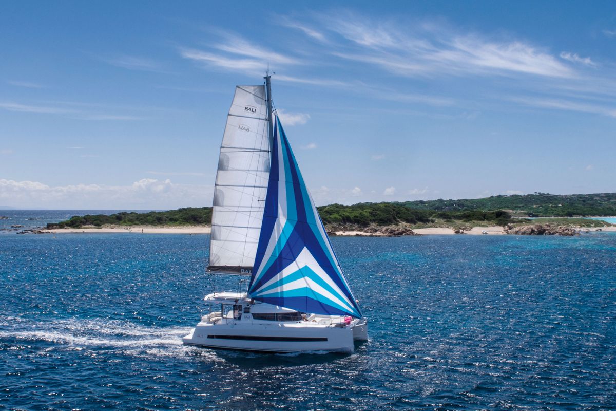 Exterior view of Wendy, a Bali 4.1 catamaran at Grad Biograd na Moru, Croatia