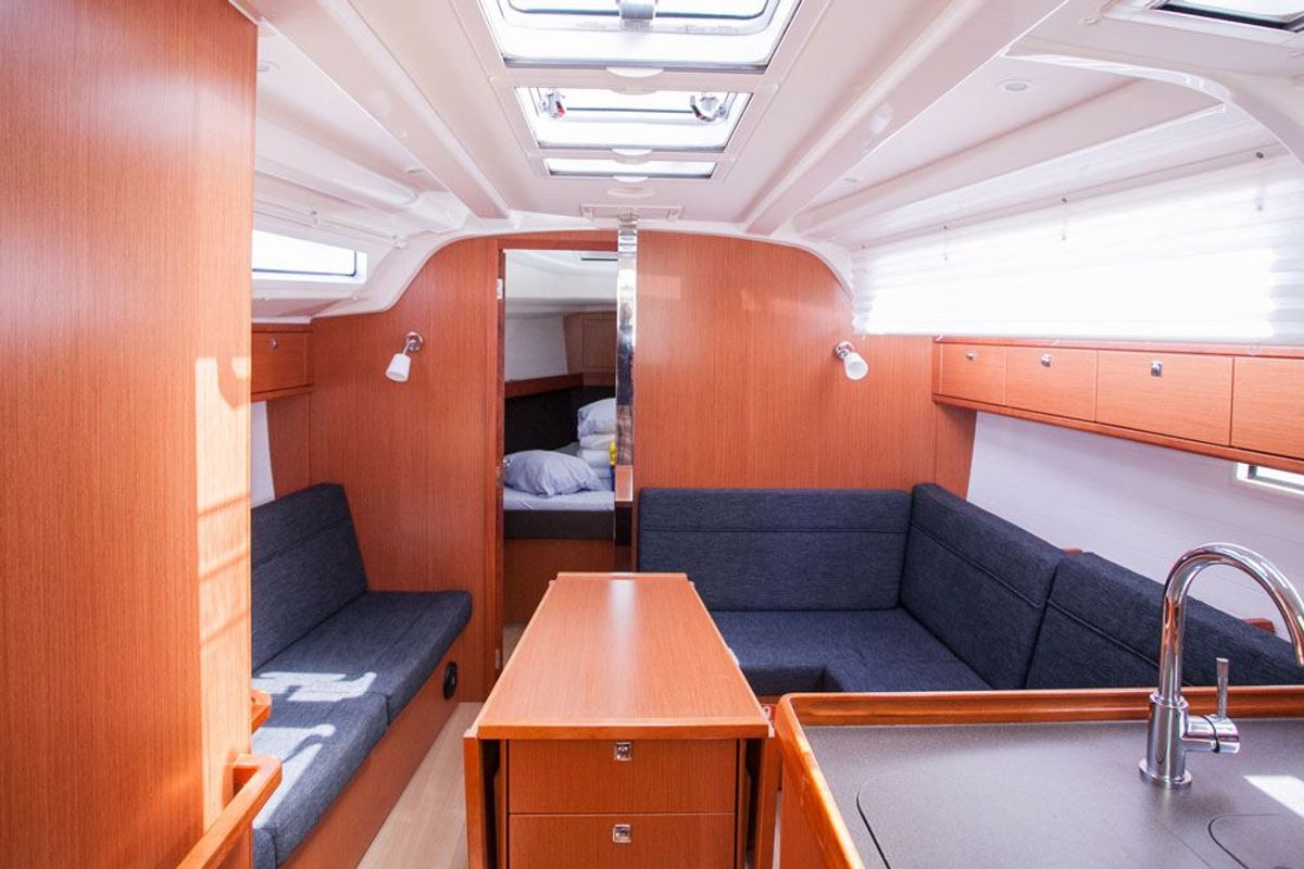 Salon of Nancy, a Bavaria Cruiser 37 sailboat at Dubrovnik, Croatia