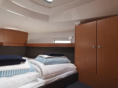 Cabin on Nancy, a Bavaria Cruiser 37 sailboat at Dubrovnik, Croatia
