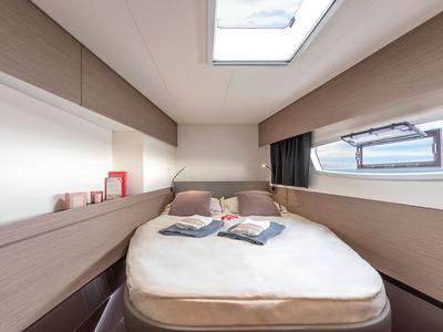 Cabin on My Dream, a Fountaine Pajot Elba 45 catamaran at Taranto, Italy
