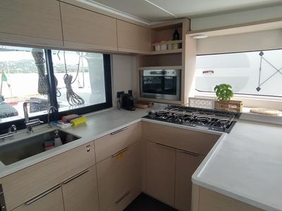 Galley of Gea, a Lagoon 46 catamaran at Lu Palau/Palau, Italy