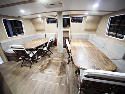 Salon of Oguz Bey, a Custom Made Oguz Bey yacht at Bodrum, Turkey