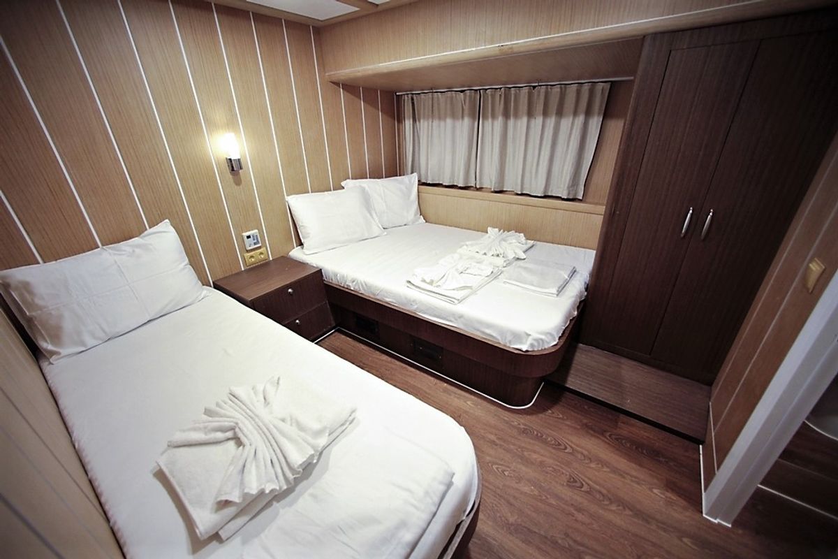 Cabin on Oguz Bey, a Custom Made Oguz Bey yacht at Bodrum, Turkey