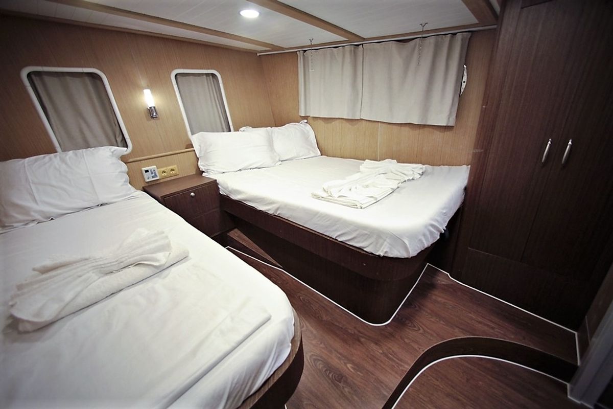 Cabin on Oguz Bey, a Custom Made Oguz Bey yacht at Bodrum, Turkey