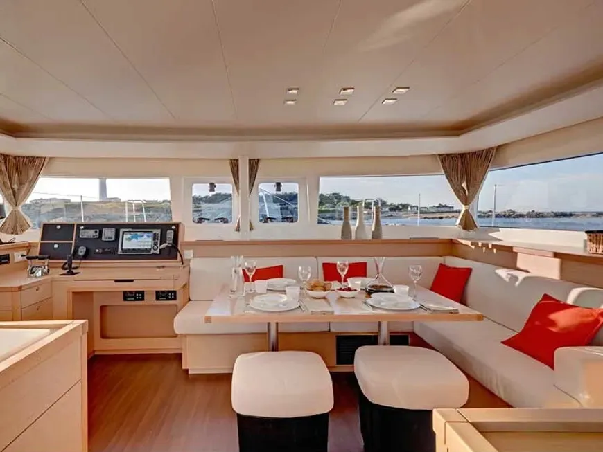 Celine, a Lagoon Lagoon 450 Fly catamaran at Bodrum, Turkey