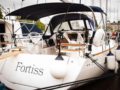 Cockpit of Fortiss, a Elan Impression 40 sailboat at Zadar, Croatia