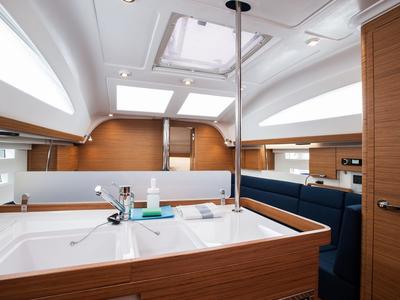 Salon of Fortiss, a Elan Impression 40 sailboat at Zadar, Croatia