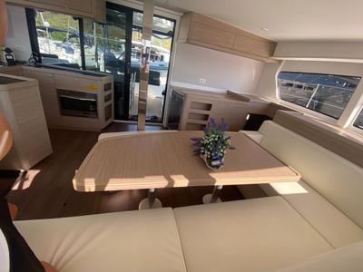 Salon of Copernicus, a Lagoon 42 catamaran at Grand Anse, Grenada