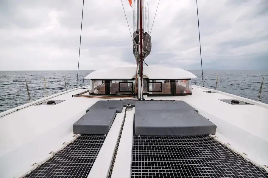 Deck of Lydia, a Excess 11 catamaran at Municipal Unit of Lefkada, Greece