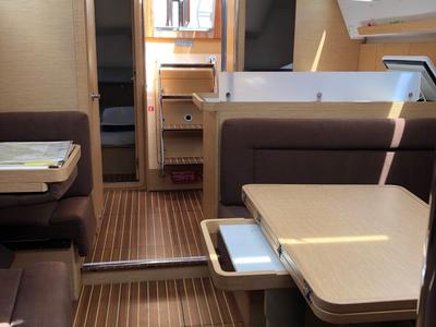 Salon of Laali, a Elan Impression 40 sailboat at Grad Pula, Croatia