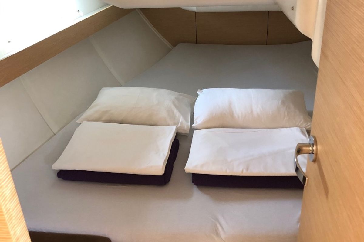 Cabin on Laali, a Elan Impression 40 sailboat at Grad Pula, Croatia