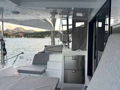 Galley of Veryta, a Lagoon 42 catamaran at Olbia, Italy