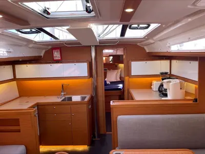 Galley of Penelope, a Dufour 430 sailboat at Road Town, British Virgin Islands