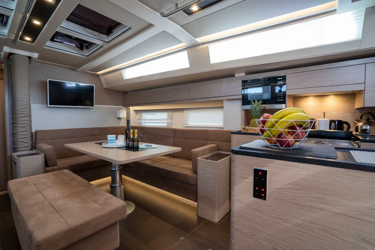 Salon of Mila Felice, a Hanse Yachts Hanse 548 sailboat at Seget Donji, Croatia