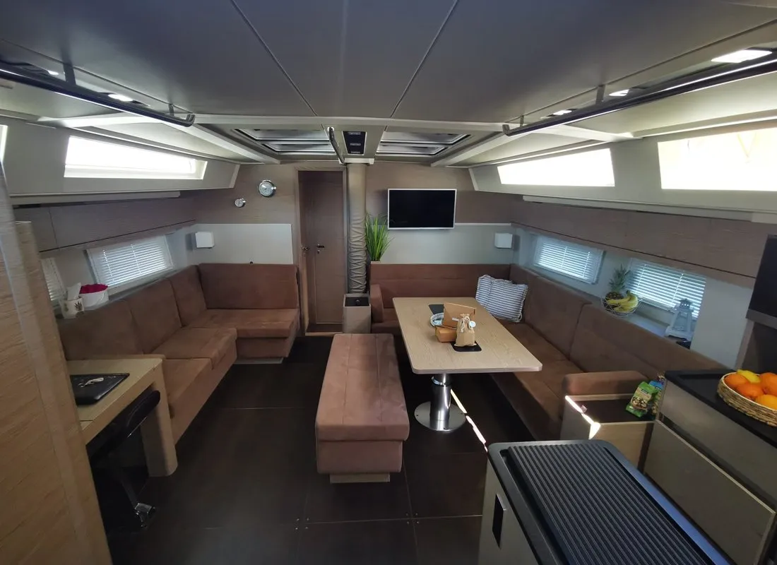 Salon of Mila Felice, a Hanse Yachts Hanse 548 sailboat at Seget Donji, Croatia