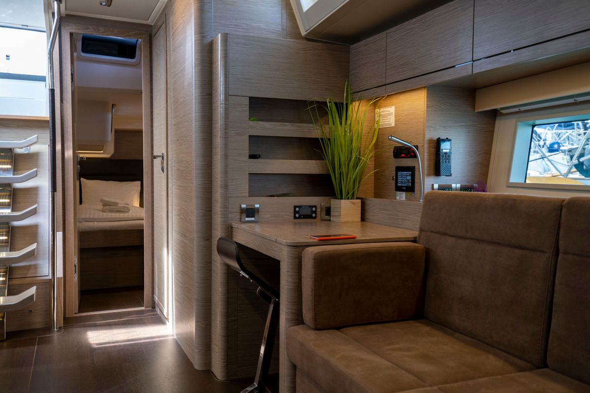 Salon of Mila Felice, a Hanse Yachts Hanse 548 sailboat at Seget Donji, Croatia